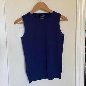 Royal Blue Sutton Cashemere Tank Top Sweater